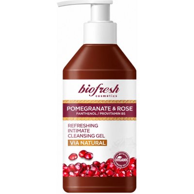 Biofresh Pomegranate & Rose intimní čistící gel s panthenolem růží a extraktem z granátového jablíčka 250 ml – Hledejceny.cz