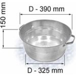 Pozinkovaná vana, 13 l, 39 x 15 cm – Sleviste.cz