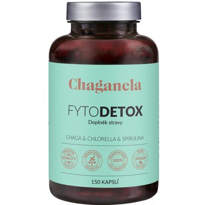 Chaganela FytoDETOX Chaga + Chlorella + Spirulina 150 kapslí