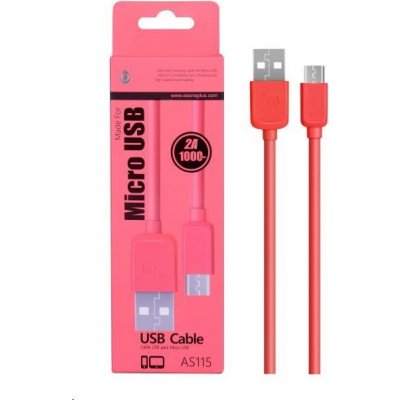 Plus AS115 datový a nabíjecí, konektor micro USB, červený – Zbozi.Blesk.cz