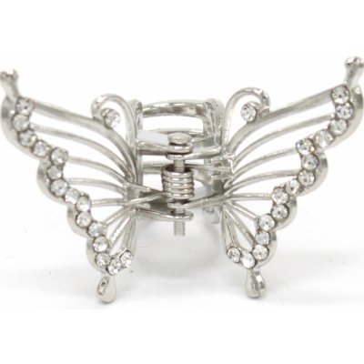 Kovový skřipec - motýl Barva: černá – Zboží Dáma