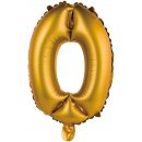 Balónek fóliový 35 cm '0' zlatý