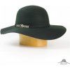 Klobouk Vlněný klobouk se širokou krempou zdobený sponou černá
