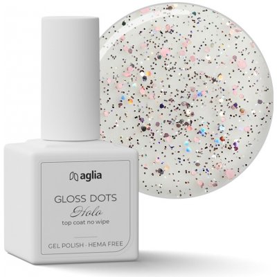 Aglia Gloss Dots bezvýpotkový top coat holo 15 ml – Sleviste.cz