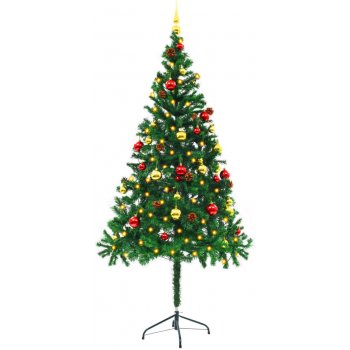 Meedo Umělý vánoční stromek ozdobený s baňkami a LED 180 cm zelený od 3 453  Kč - Heureka.cz