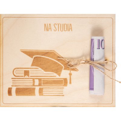 Albi Dřevěné přání na peníze - Na studia – Zboží Dáma