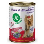 JK ANIMALS Adult Premium Paté Duck & Blueberry with Chunks 400 g – Hledejceny.cz