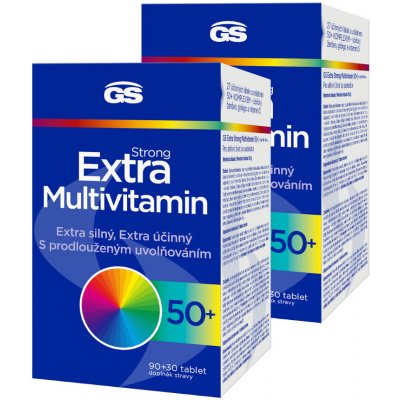 GS Extra Strong Multivitamin 50+ 2 x 90+30 tablet dárkové balení 2025 – Hledejceny.cz