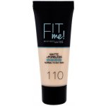 Maybelline Fit Me! Matte + Poreless sjednocující make-up s matujícím efektem 110 Porcelain 30 ml – Zboží Mobilmania