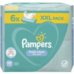 Pampers Fresh Clean Dětské vlhčené ubrousky 6 x 80 ks – Hledejceny.cz