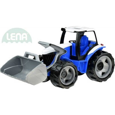 Lena Traktor se lžící 69 cm modro-šedý plast 02055 – Zboží Mobilmania