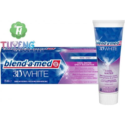 Blend-a-med 3D White Cool Water bělicí 75 ml – Hledejceny.cz