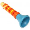 Dětská hudební hračka a nástroj Drewmax dřevěná píšťalka Oranžová