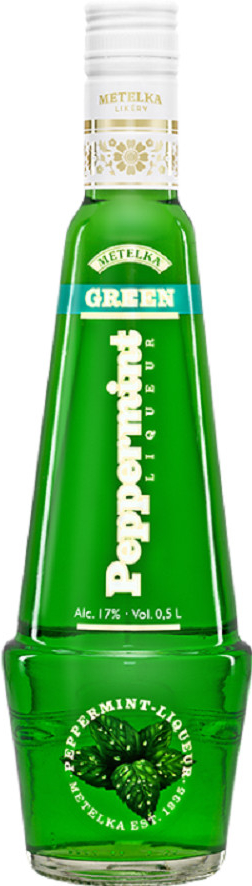 Metelka Shaker Peppermint 17% 0,5 l (holá láhev)