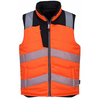 Portwest HI-VIS PW374 Oboustranná reflexní vesta HV oranžová/černá