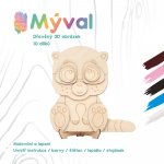 WoodBorn Mýval Dřevěná 3D omalovánka – Hledejceny.cz