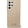 Flex kabel Pouzdro Samsung Galaxy S23 Ultra Guess PC/TPU Glitter Flakes Metal Logo zlaté