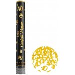 Konfety vystřelovací číslovka "40" metalické zlaté 40cm – Zboží Mobilmania