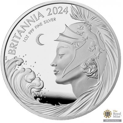 The Royal Mint Limited Stříbrná mince Britannia UK 2024 proof 1 oz – Zboží Mobilmania