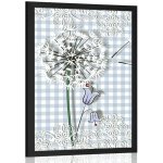 Plakát kreslená pampeliška - 30x45 silver – Hledejceny.cz