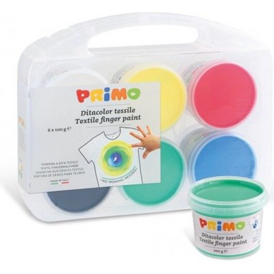 PRIMO Sada prstových barev na textil 6 x 100 g – Sleviste.cz