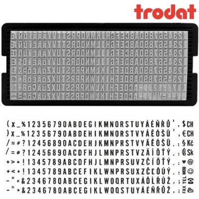 Trodat Typo náhradní sada znaků pro razítka 4 mm 6004 – Sleviste.cz