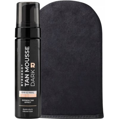 ByRokko Tan Mousse Dark 200 ml samoopalovací pěna s rukavicí – Sleviste.cz