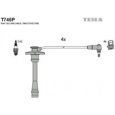 Sada kabelů pro zapalování TESLA T746P – Zboží Mobilmania