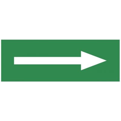 Samolepka nouzový východ - šipka universální 240x80 mm – Zboží Dáma
