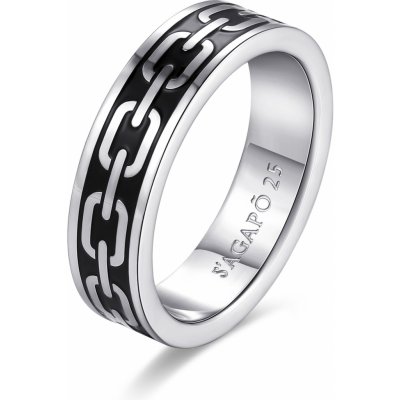S`Agapõ Masivní ocelový prsten pro muže Ripple SRP37
