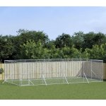 vidaXL Venkovní psí kotec stříbrný 400 x 800 x 200 cm – Hledejceny.cz