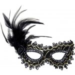 Škraboška černá s peřím – Sleviste.cz