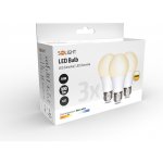 Solight LED žárovka 3-pack, klasický tvar, 10W, E27, 3000K, 270°, 900lm, 3ks v balení WZ529-3P – Zbozi.Blesk.cz