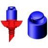 Ovládací jednotka GTEX Hlavice postřikovače rozptyl 180° na 6mm postřikovač červeno modrý 20072