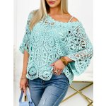Fashionweek bavlněná krajková halenka boho UB-Acario bílá – Zboží Dáma