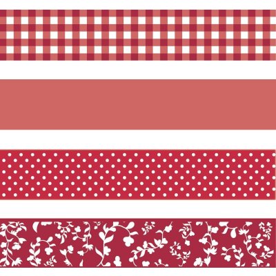 samolepicí papírové pásky Červená 4ks – Sleviste.cz