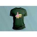 Sandratex dětské bavlněné tričko SpongeBob a Patrick královsky modrá – Zboží Dáma