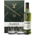 Glenfiddich 12y 40% 0,7 l (dárkové balení 2 sklenice) – Zboží Dáma