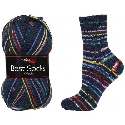 Vlna-hep Příze Best Socks 6-fach - ponožková - vlna Best Socks 6-fach: 6-fach - melír 7376