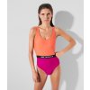 Karl Lagerfeld Colour Block Swimsuit růžová