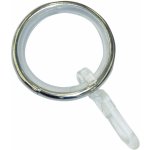 Gardinia Záclonové kroužky Kreta s kluznou vložkou vzhled nerezu 12 cm x 3 cm – Hledejceny.cz