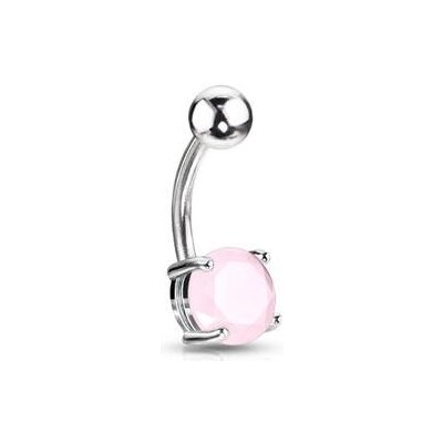 Šperky4U piercing do pupíku růžový nefrit WP01038 – Zboží Mobilmania