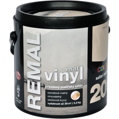 Barvy a laky Hostivař REMAL vinyl color 200 safari béžová 3,2 kg