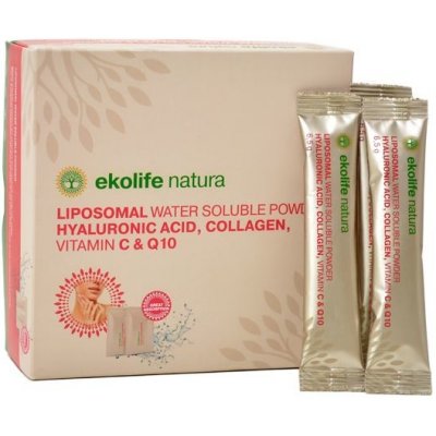 EKOLIFE NATURA Liposomal Hyaluronic Acid, Collagen, Vitamin C and Q10 15 x 6,5 g