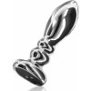 Anální kolík ToyJoy Buttocks The Slider Vibrating Metal Buttplug Large Silver