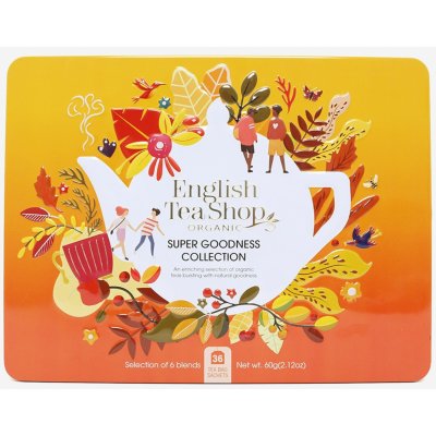 English Tea Shop Dárková plechová kazeta Super goodness bio 36 ks 60 g – Zbozi.Blesk.cz