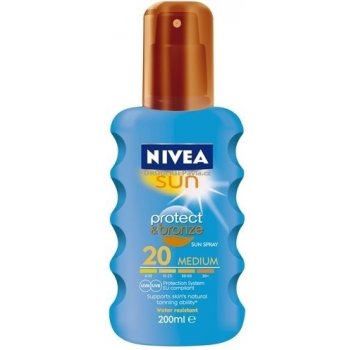 Nivea Sun Protect & Bronze Intenzivní spray na opalování Medium SPF20 200 ml