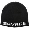 Rybářská kšiltovka, čepice, rukavice Savage Gear Zimní čepice Logo Beanie Black/White