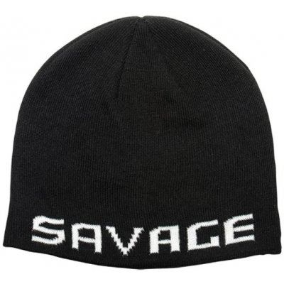 Savage Gear Zimní čepice Logo Beanie Black/White – Zboží Mobilmania