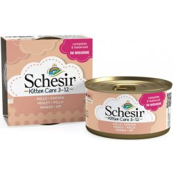 Schesir Cat Kitten kuře/aloe v pěně 85 g